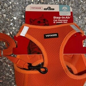 Voyager Orange Cat Harness & Leash Set